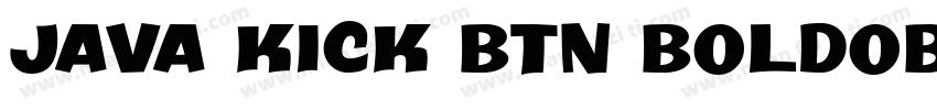 Java Kick BTN BoldOblique字体转换